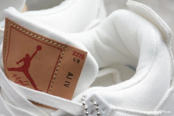 Tag) AO2571 Levi's Jordan (Levi's White AO2571 Air 4 Retro 100 100 0308